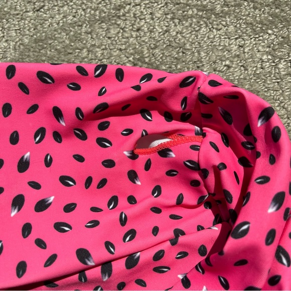 Women's Bandeau Bikini Top size Large in Pink Watermelon Seed Design - Picture 5 of 6